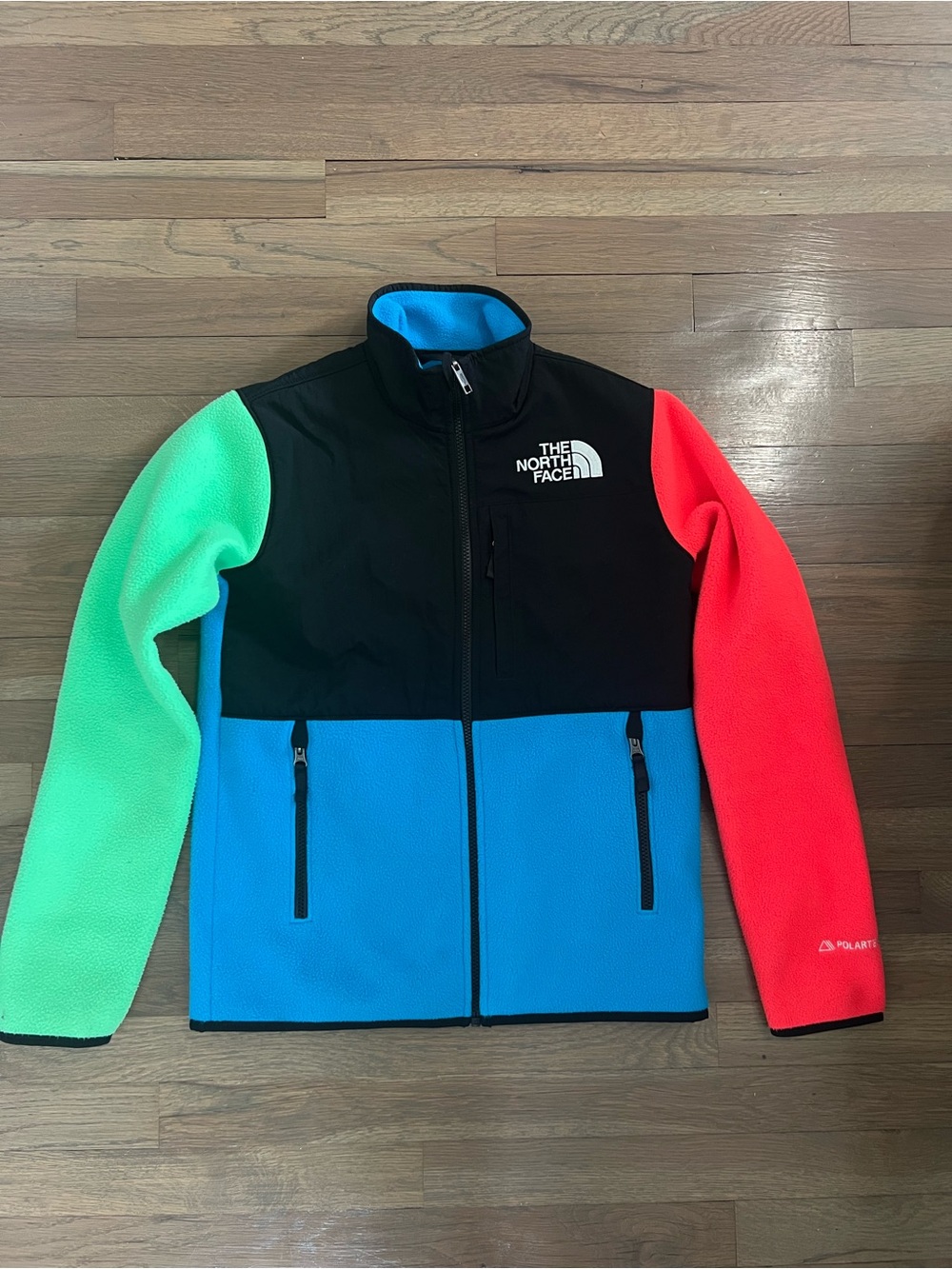 NWT 100% Authentic The North Face Kids Colorblock Fleece Denali Jacket Size XL